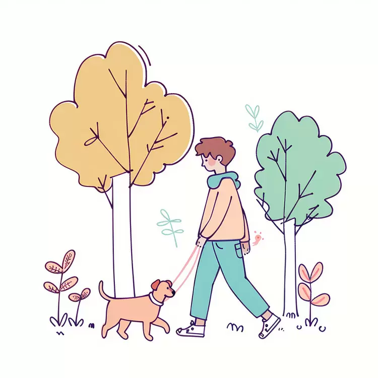 man walking dog park people with pets outdoor scene
