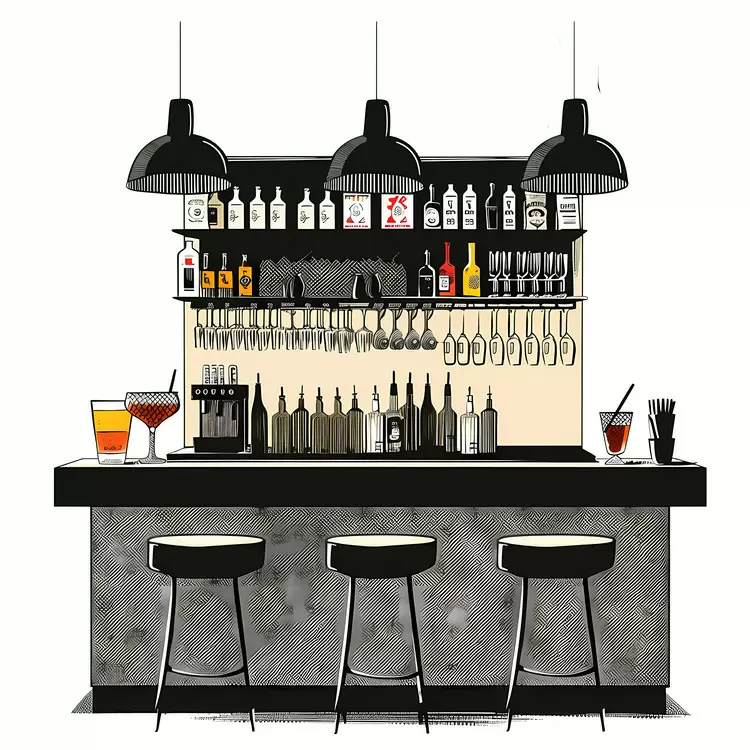 Beer Bottles Mixers Cigar Lounge Chairs