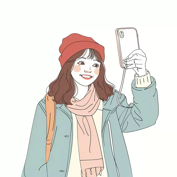 scarf jacket hat happy winter outfit