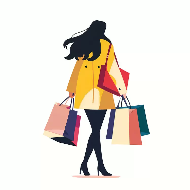 silhouette bags store yellow jacket pose