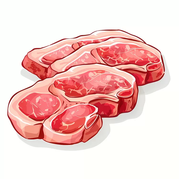 Pork chops steak cut dish