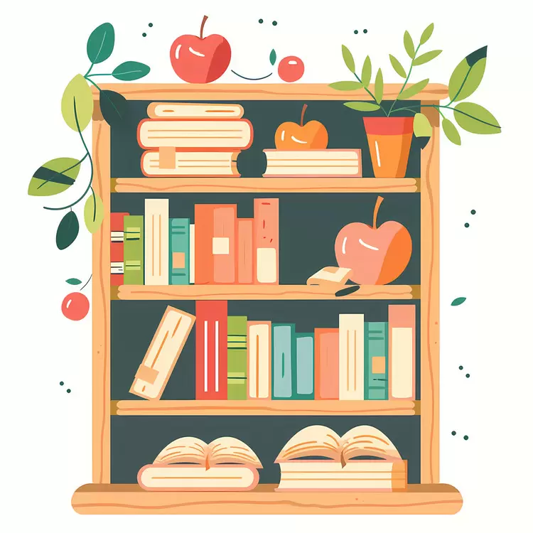 bookcase books on a shelf bookshelf with books and potted plants home library