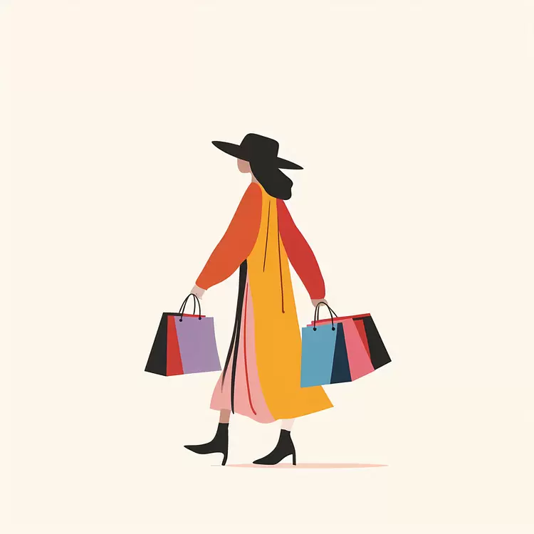 Shopping illustration Vector illustration Colorful illustration Shopping Bags Elegant illustration