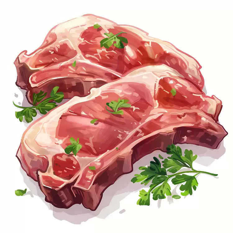 sliced beef fresh parsley cooked meat meat cutting board parsley garnish