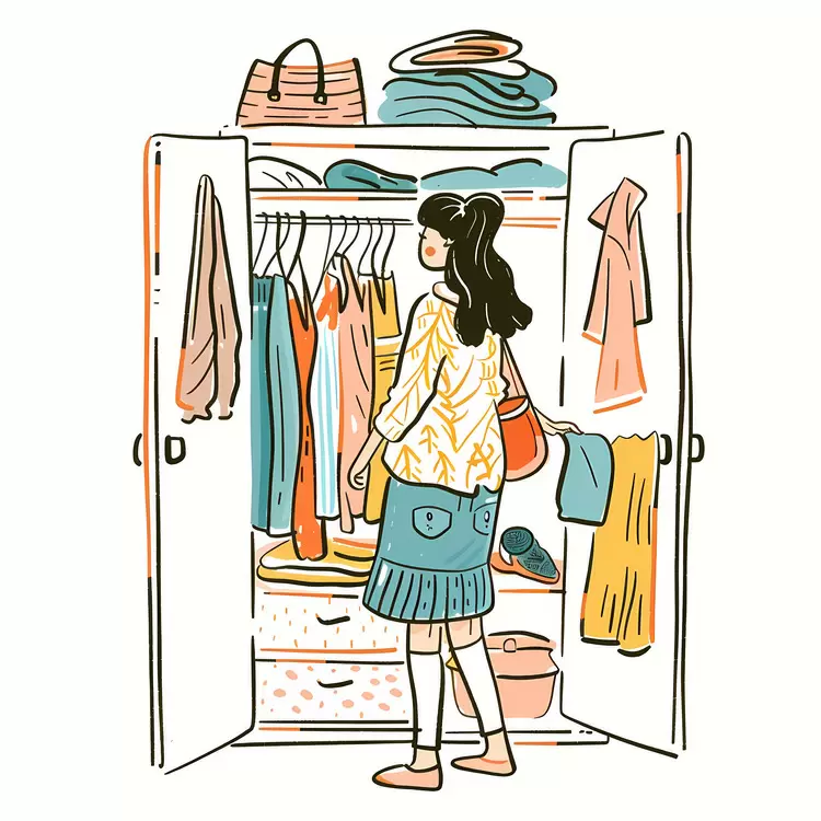 shelf hanging clothes accessories shoes neat