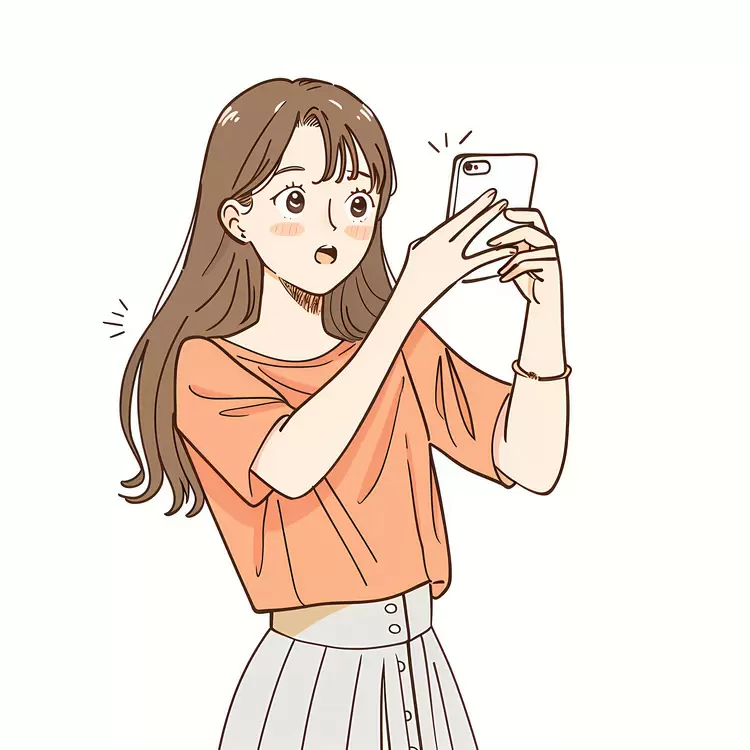 Girl taking selfie technology device hand holding camera woman digital camera