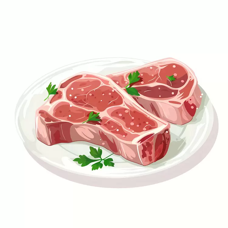 Plate of grilled steak Rough cuts of meat Plate with seasoned meat Plate of steak meat on plate