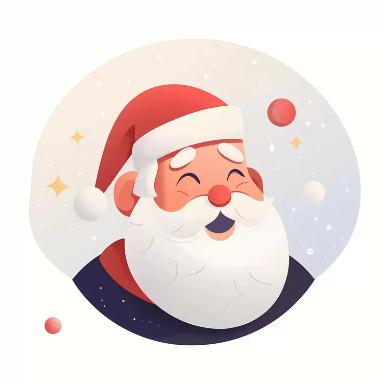 jolly cartoon holiday vector illustration santa claus smiling