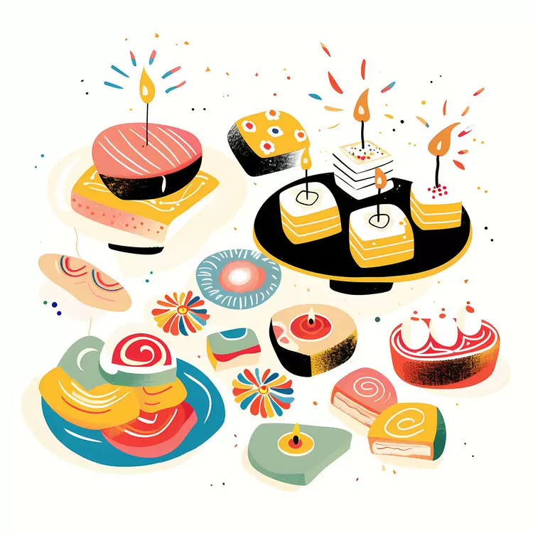 treats desserts festive celebration colorful