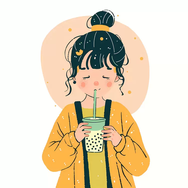 food girl drinking chinese Human