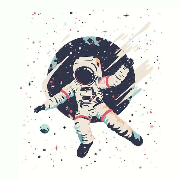 starship cosmic landscape Astronaut In Space nebula
