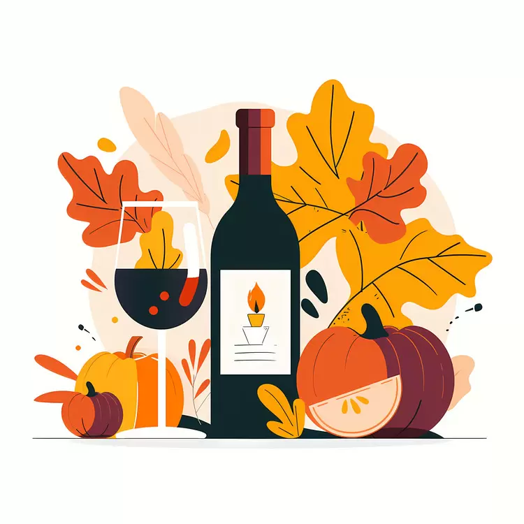 tablecloth wine glass pumpkin autumn