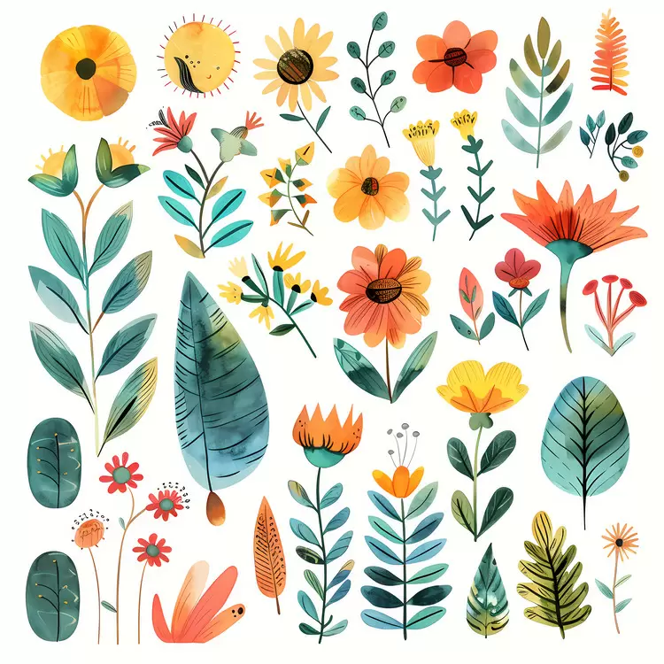 Floral design Fresh watercolor Watercolor floral Spring flowers Garden art