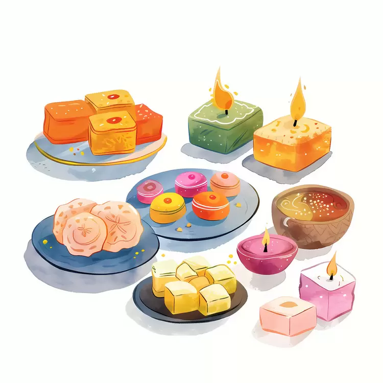 Treats Sweets Plates Desserts Tablecloth
