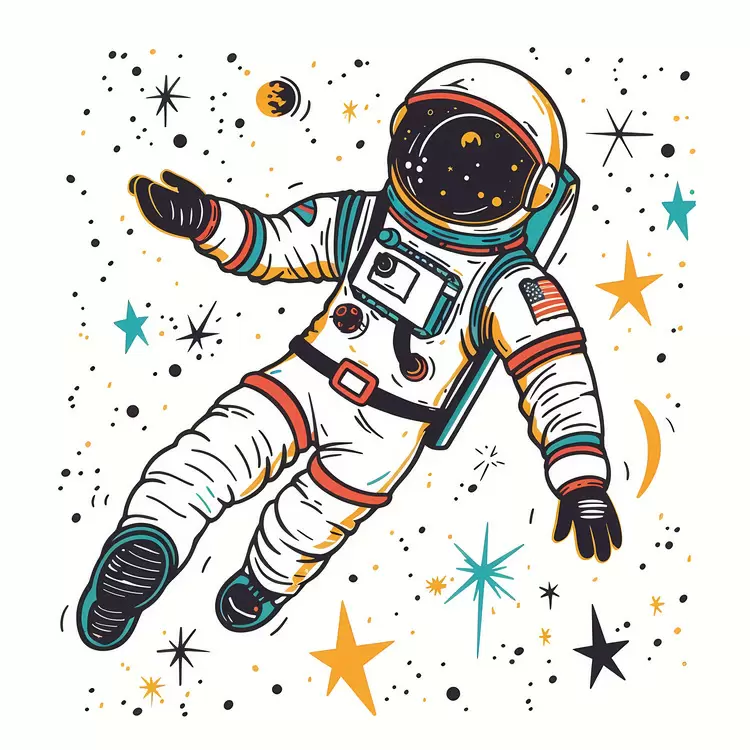 Astronaut In Space stars cosmic universe constellations