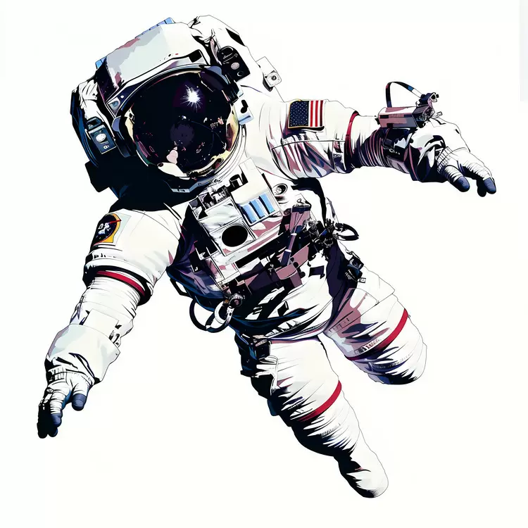 space suit outer space Astronaut In Space white background