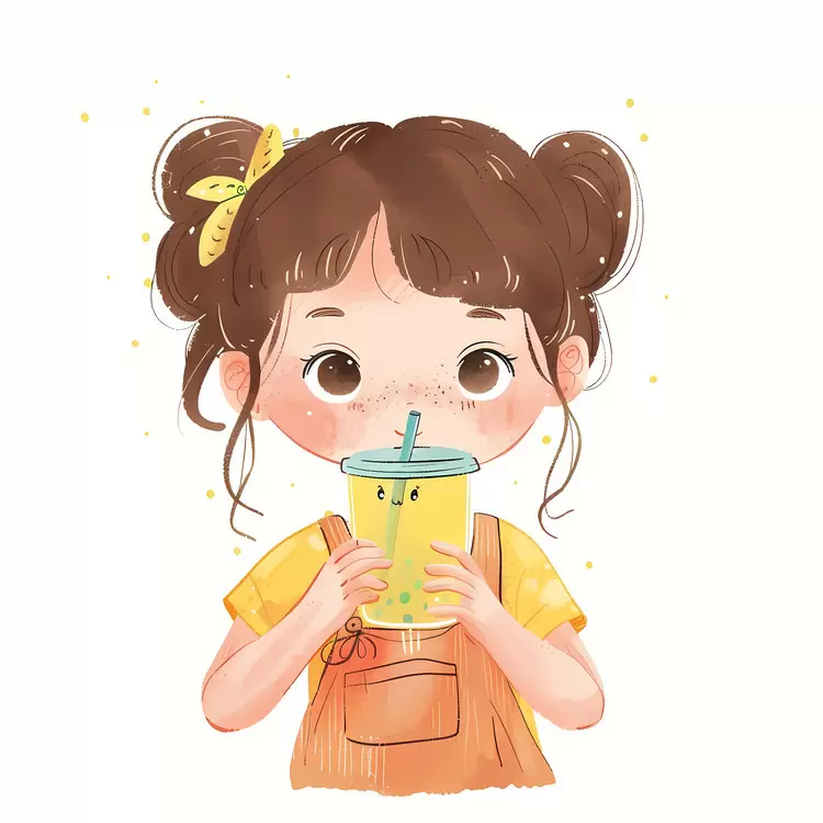 happy juice girl water yellow