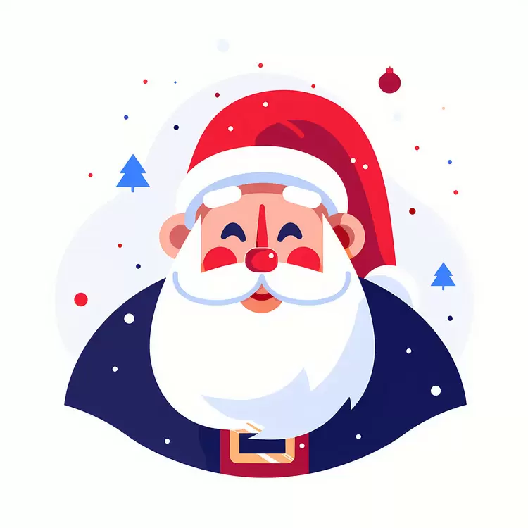 happy santa festive greetings santa claus illustration face with beard holiday illustration