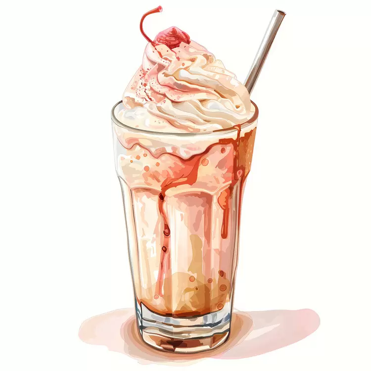 retro red and white stripes Ice Cream Float cherry strawberry