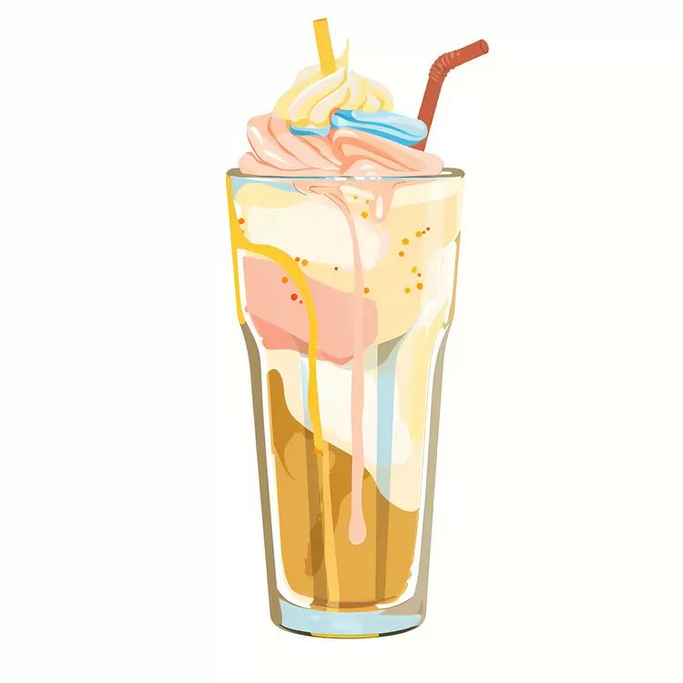 Strawberry and chocolate milkshake Yummy drink Sweet milkshake Ice Cream Float Mixed ice cream