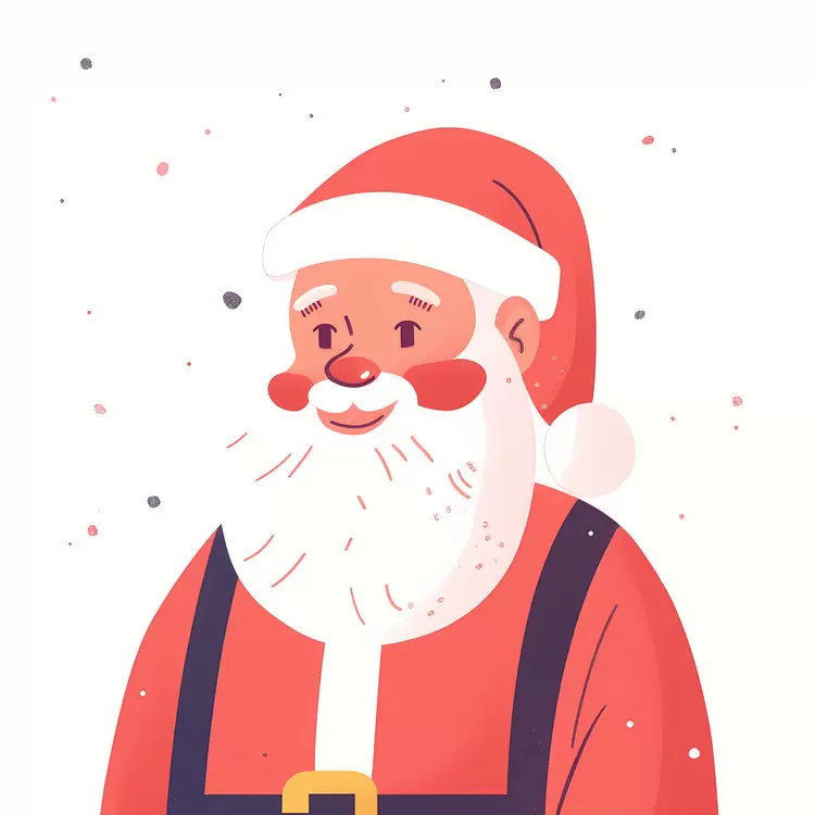 childish Happy illustrator hand drawn santa claus