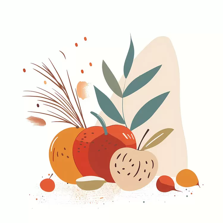 harvest sprays of olive branches pumpkins and squashes fall leaves