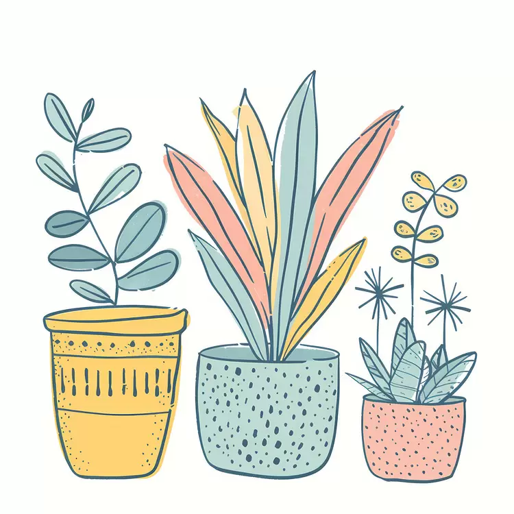 greenery nature flora houseplants in pots gardening