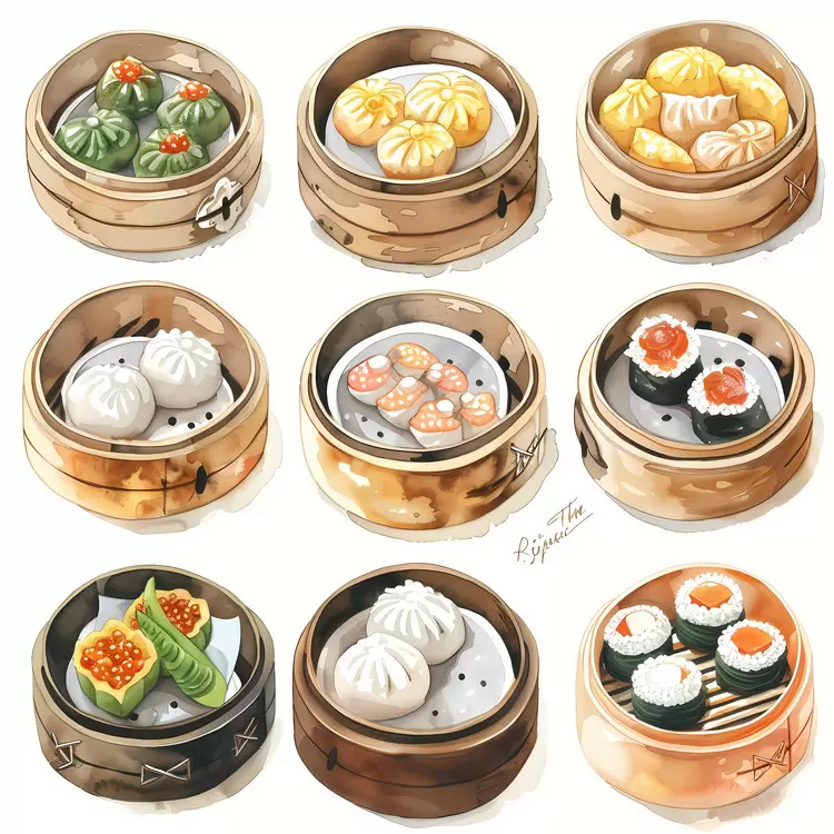 Hot and Sour Soup Steamed Shrimp Dumpling Cantonese Dim Sum Platter