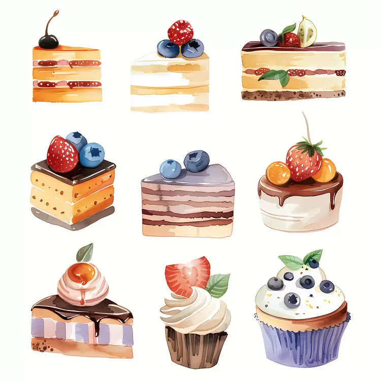 whipped cream hand-drawn fruit cream cheese frosting baked goods