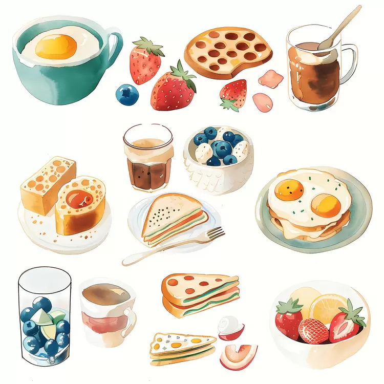Food Grapefruit Egg Plate Breakfast