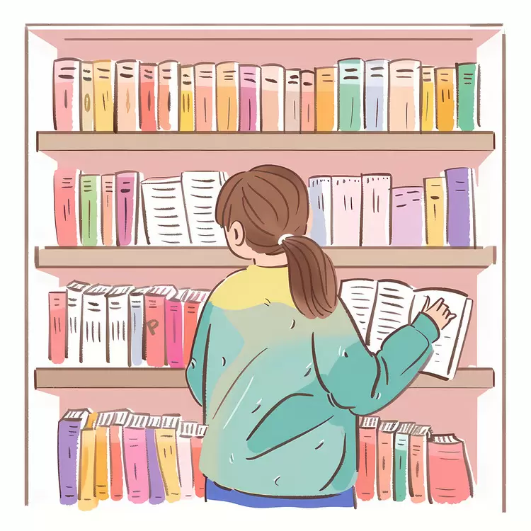 reading book collection green sweater school reader