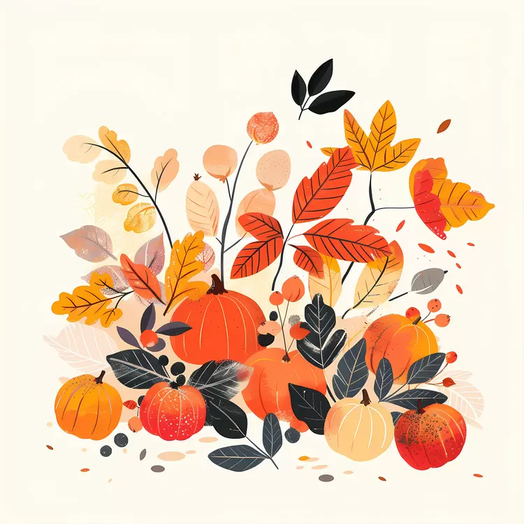 floral arrangement foliage autumn fall colors leaves