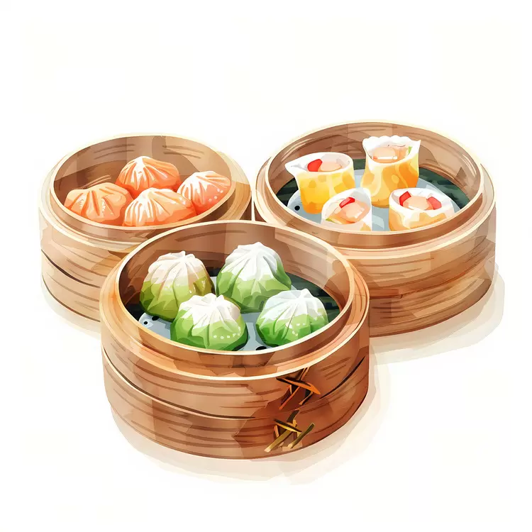 baked dumplings bamboo steamers chinese cuisine hot pots Dim sum