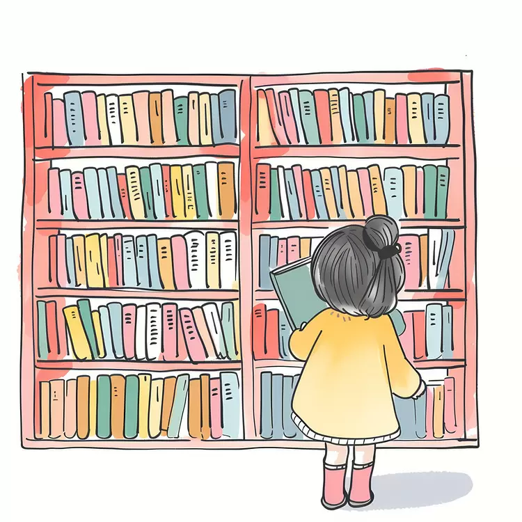 Illustrations Bookshelf Library Shelves Bookcases