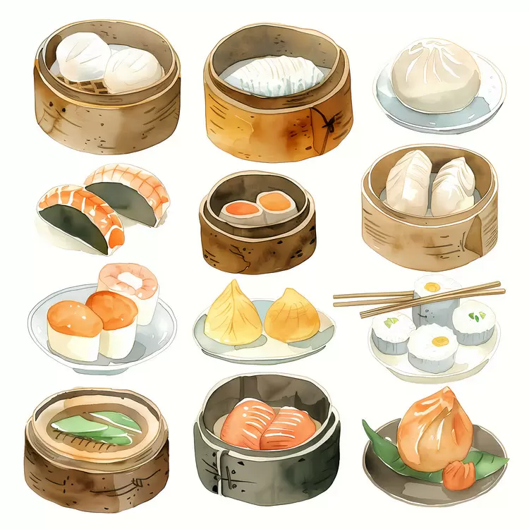 Meat Pork Sushi Steak Dumplings