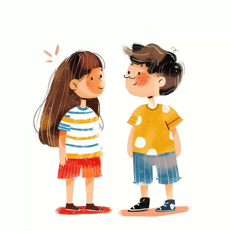 cartoon illustration cute whimsical child communication