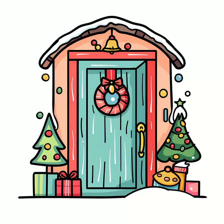 door red nose funny Christmas ornaments