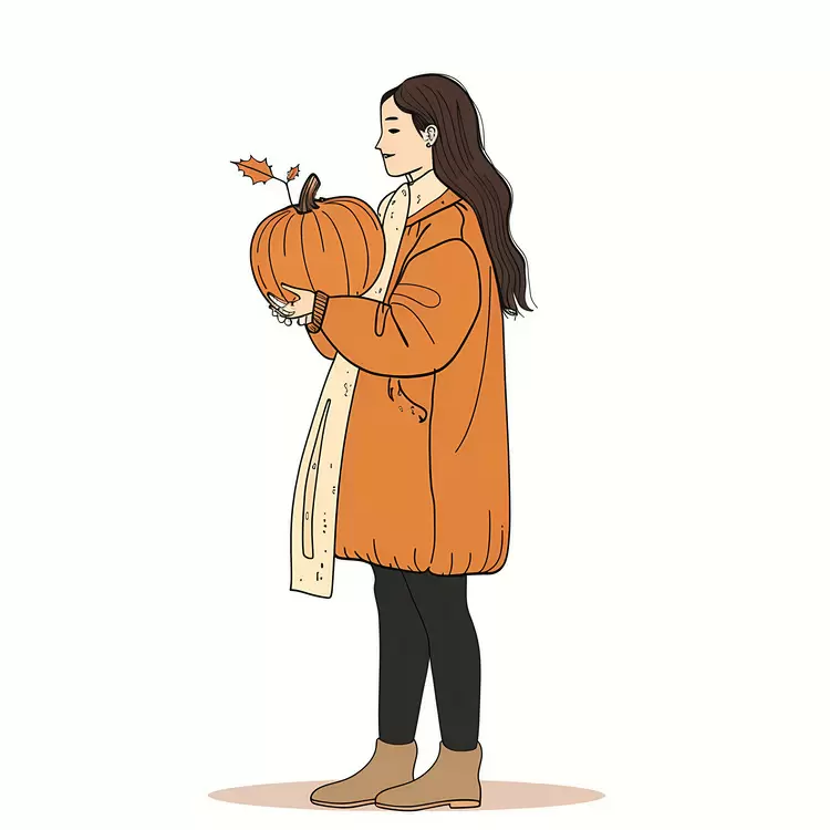 holiday autumn harvest decoration girl