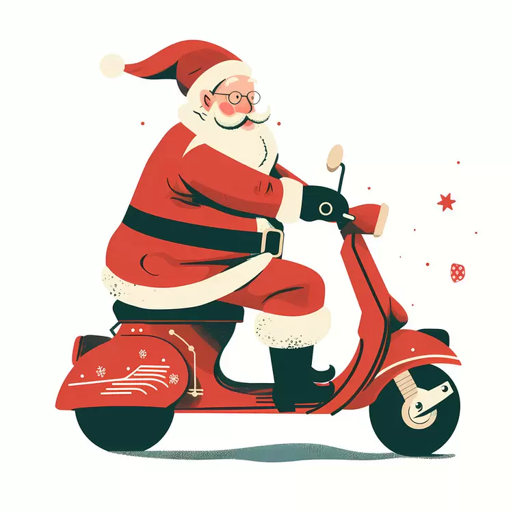 Sleds Nutcrackers Presents Santa riding scooter Ornaments