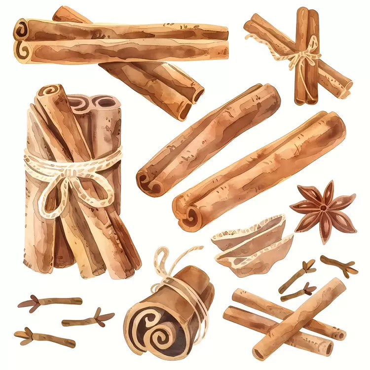 tree bark cinnamon spices anise