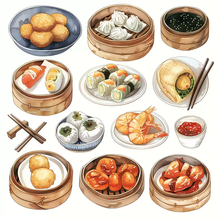 Chinese cuisine Shrimp Noodles Dumplings Pork