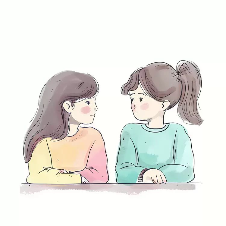 communication Friend Meeting intimate young woman looking away from the camera