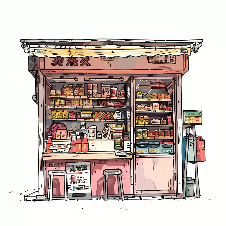 Grocery store Tables Grocery stall Bread stand Display shelves