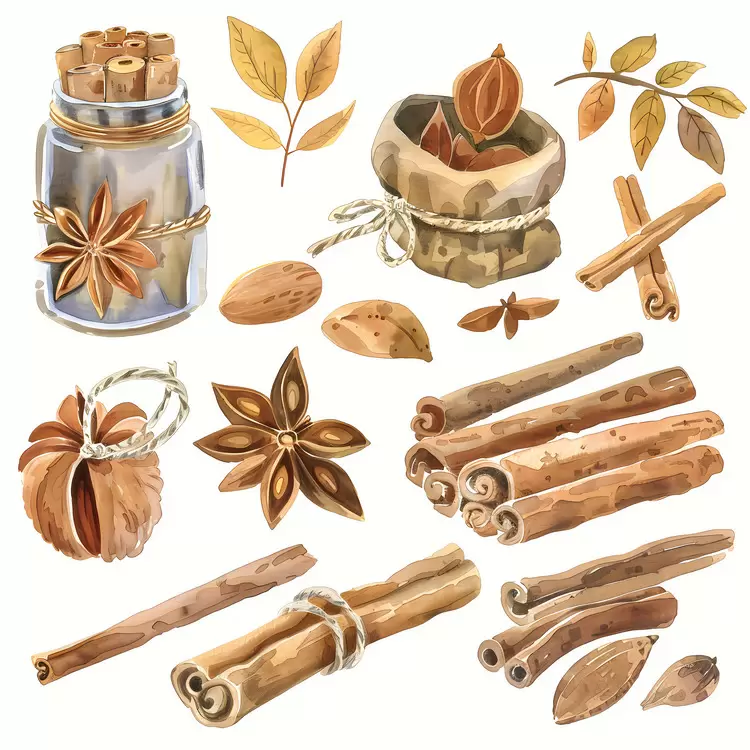 nutmeg spices cardamom ginger cinnamon