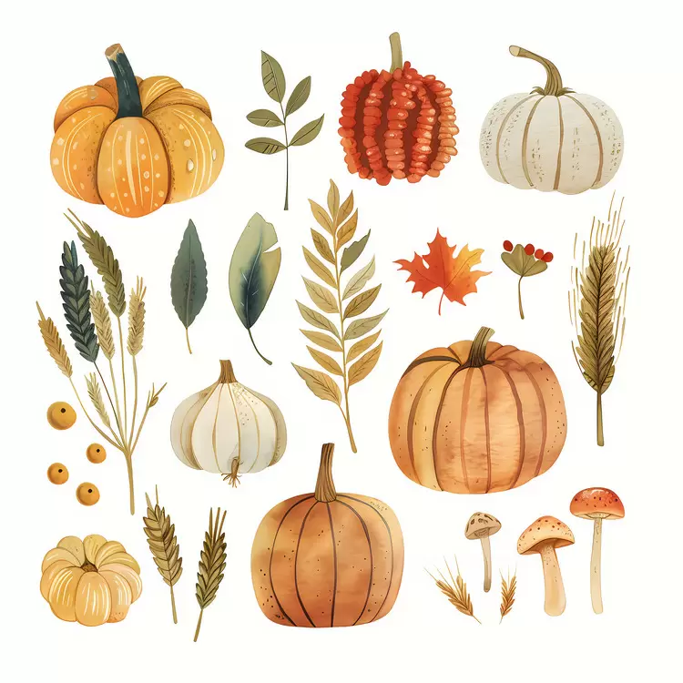 SEASONAL SET AUTUMN FOREST SCENE NATURAL INSPIRATION harvest season OCTOBER MOOD