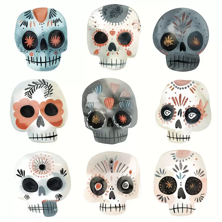 sugar candy sugar skulls skeletons Mexican art