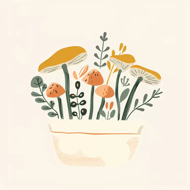 cooked mushrooms Pansy Lily of the valley Roses Sunflowers