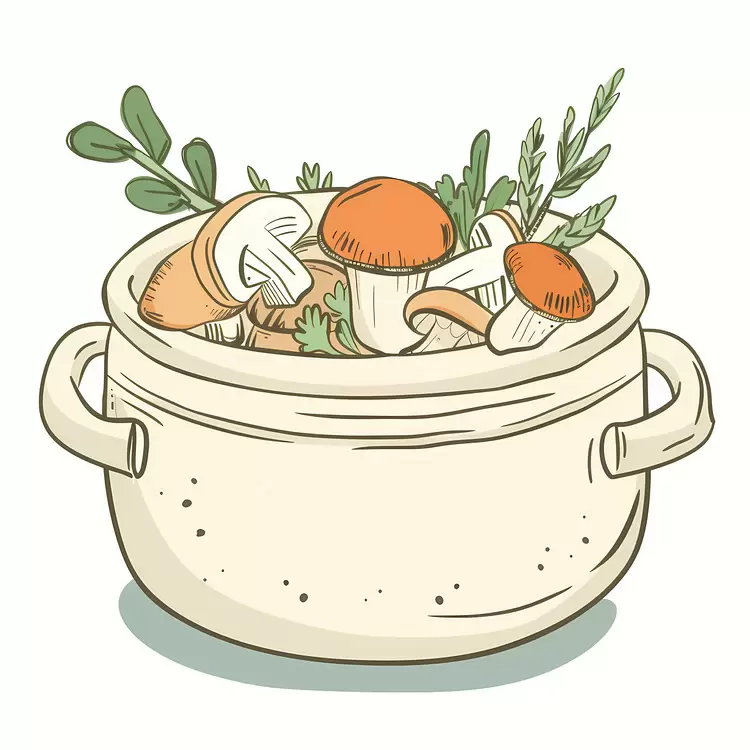 Herbs Healthy cooked mushrooms Cooking Vegetarian