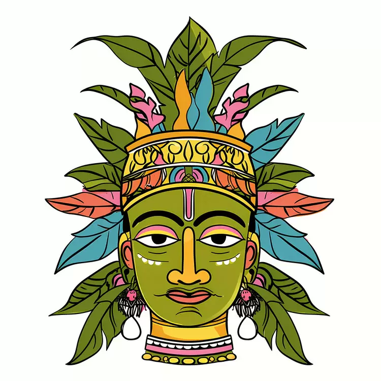 mask Bonalu festival culture face person