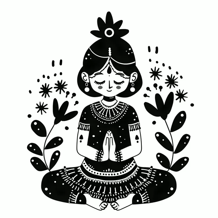 lotus position focus serene peaceful mindful